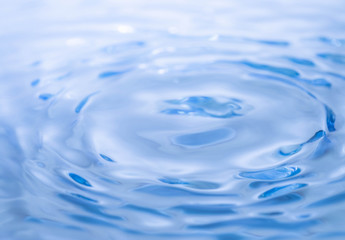 Abstract circle water drop reflection. Blue fresh water liquid texture background. Ripple water wave texture.