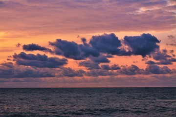 before sunrise on the beach