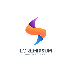 Obraz premium Letter S Logo Design Illustration