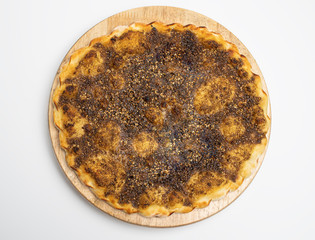 Flatbread with zaatar, Thyme and sesame pastry, Zaatar Pita .