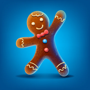 gingerbread man isolated 
