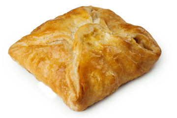 bakery products on white background