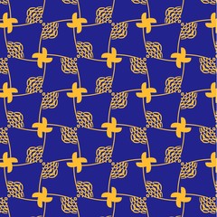 Fototapeta premium Vintage geometric pattern in retro 80s style. Textile fashionable retro design.