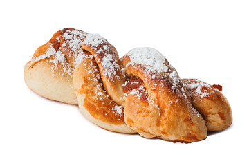 bakery products on white background