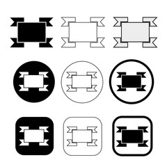 Simple ribbon icon sign design