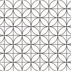 Geometry of circle and square on background. vector pattern. pattern is on swatch panel.