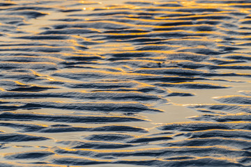Abendrot Wellenmuster Strand 