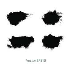 black brush stroke stripes. vector illustration