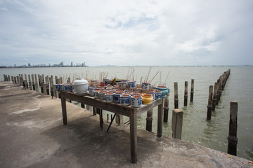 pier, and now the Ocean Sanctuary, Chittaphawan Monks College in Bang Lamung Thailand, near pattaya.