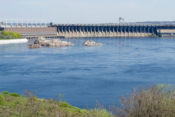 Fototapeta na wymiar Dnipro hydroelectric power station.