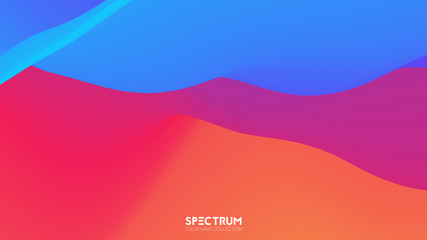 Obraz premium Vector fluid color blend spectrum background. Liquid color flow. trendy warped vibrant surface. Colorful flux wave. Gradient transitions poster. For covers, presentations, designs.