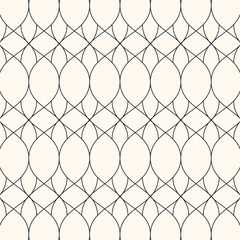 Fototapeta premium Curve linear vector pattern, repeating linear abstract. pattern is on swatch panel.