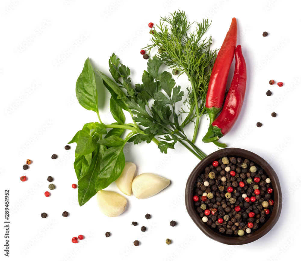 Wall mural fresh spices and herbs - Wall murals