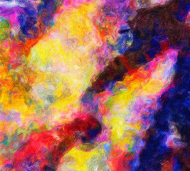 Abstract colorful stripes. Digital design painting impressionism artwork. Hand drawn artistic pattern. Modern art. Good for printed pictures, postcards, posters or wallpapers and textile printing.