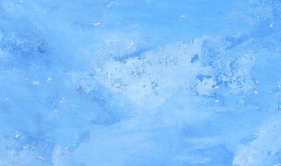 Light sky blue shades color frame watercolor illustration, creative background, smeared aquarelle painted  template. Paper textured canvas for vintage design, invitation card