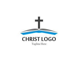 Obraz premium Christ logo or icon template simple creative design