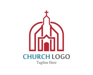 Church Logo template, design vector, emblem creative symbol