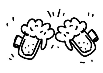 Linear of icons on theme of beer festival. Oktoberfest beer festival. for Web and Mobile. Beer 