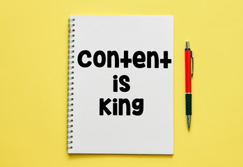 Content is king business text concept