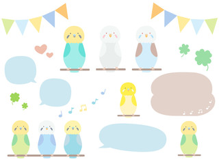 セキセインコと飾りセット