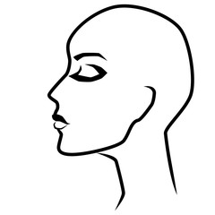 Abstract face of elegant woman