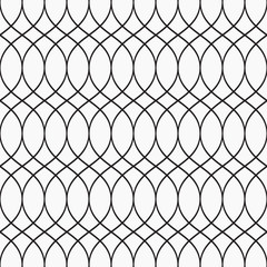 Naklejka premium Curve linear vector pattern, repeating linear abstract. pattern is on swatch panel.