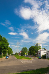 Fototapeta premium Tukhachevsky Street in Minsk. Sunny, summer day