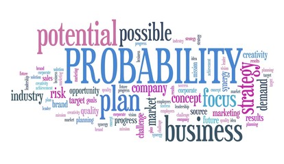 Obraz premium Probability word cloud