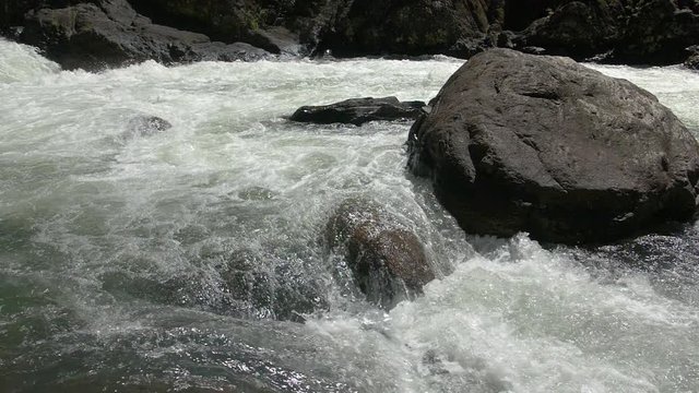 Slow motion big rapid. Australia rainforest beautiful nature. Slowmo 150fps