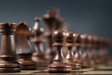 Chess Pieces on a Chess Board