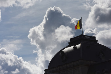 drapeau belge Belgique palais royal © Jean-Luc Flémal - BE