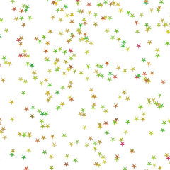 Festive colorful star confetti background. Rectangle vector texture for holidays, postcards, posters, websites, carnivals, birthday