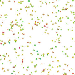 Festive colorful star confetti background. Rectangle vector texture for holidays, postcards, posters, websites, carnivals, birthday