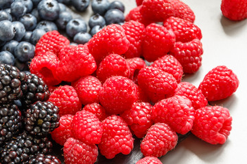 Brombeeren, Himbeeren und Heidelbeeren