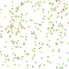 Festive colorful star confetti background. Rectangle vector texture for holidays, postcards, posters, websites, carnivals, birthday