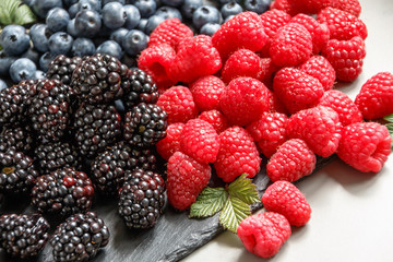 Brombeeren, Himbeeren und Heidelbeeren