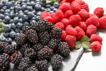 Brombeeren, Himbeeren und Heidelbeeren