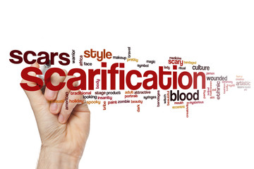 Scarification word cloud
