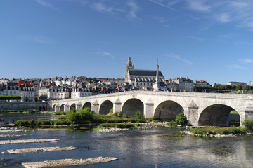 Obraz premium Stadtpanorama von Blois an der Loire
