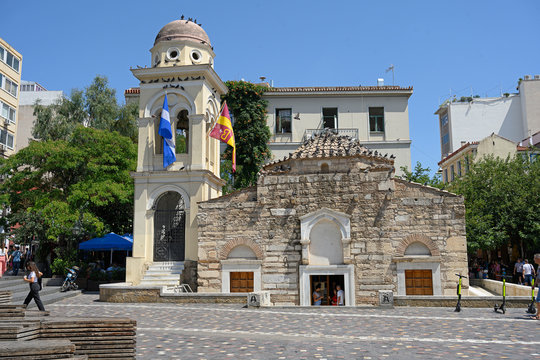 Orthodoxe Kirche des hl. Kimisi Theotokou Mitropoleo, Monastiraki, Athen, Griechenland