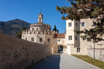 Fototapeta na wymiar The Augustinian abbey of Novacella (Abbazia di Novacella, Augustiner-Chorherrenstift Neustift in German), in the municipality of Varna, near Brixen, Bolzano.