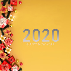 Merry Christmas and Happy New Year ,illustration,3d rendering