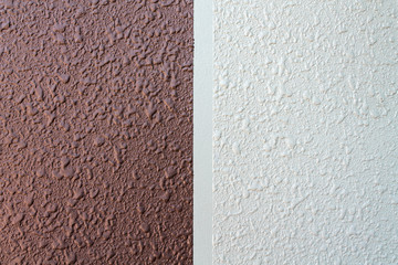 Fototapeta premium Abstract geometric background of brown and white rectangles. Textured backdrop with copy space for text.