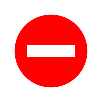 vector stop sign icon. No sign, red warning isolated. Not Allowed icon. flat illustration of Not Allowed vector icon for web