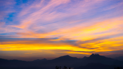 Beautiful sky at sunset time.