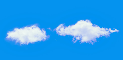 white clouds sky isolated on white background