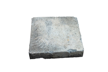 Cement pad on white background