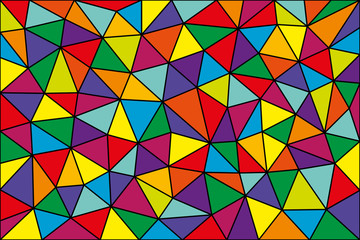 Colorful bright background of triangles for your design