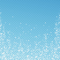 Random white dots Christmas background. Subtle fly