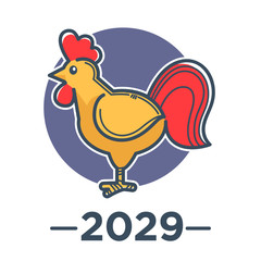 Rooster or cock zodiac sign, Chinese horoscope, 2029 New Year